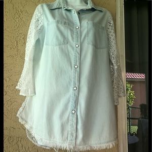 Denim n Lace Blouse